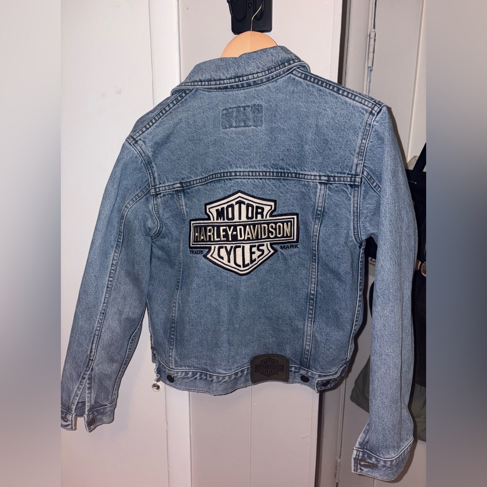 Authentic Harley-Davidson Blue Denim Patch Jacket